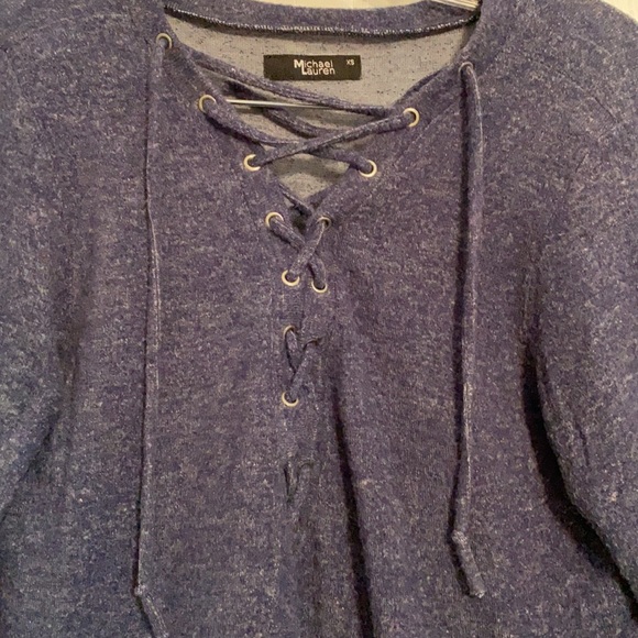 Michael Lauren Lace-Up Sweatshirt - Picture 3 of 4